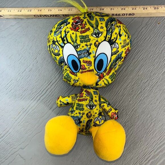 Looney Tunes Sticker Bomb Tweety Bird Stuffed Animal Plush Toy 9" made in USA - Picture 16 of 16